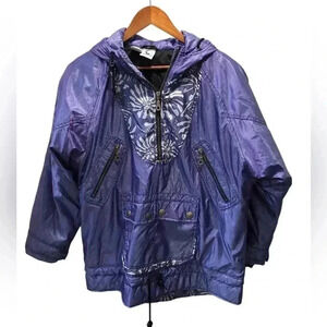Rodeo Womens 40 Purple 1/4 Zip Purple Jacket Waterproof Ski and snowboarding